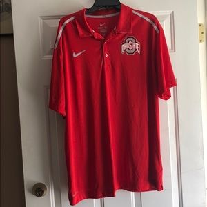 Ohio State Buckeyes Nike Dri-fit Red Polo XL